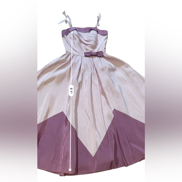 Vintage 1950's Blue Candi Jones Cali Party Prom DRESS Gown Fit & Flare Petticoat - Picture 12 of 12